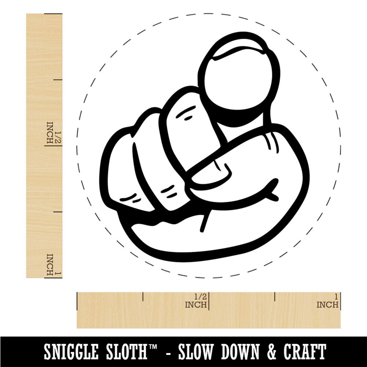 Hand Finger Pointing at You Rubber Stamp for Stamping Crafting Planners